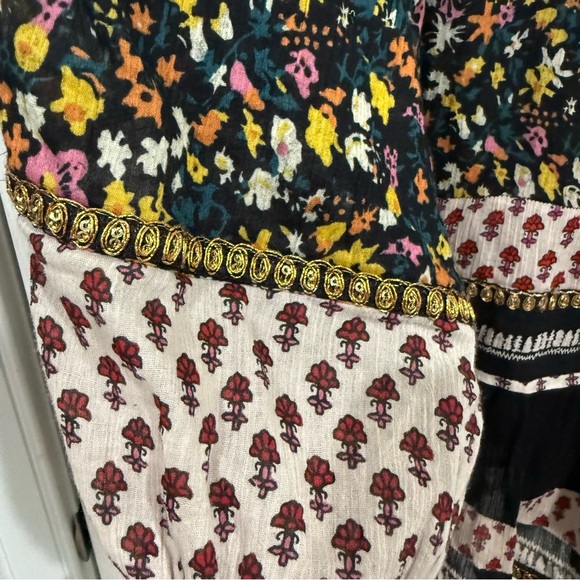 Free People Multicolor Floral Blouse Tunic - Picture 8 of 12